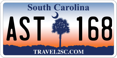 SC license plate AST168