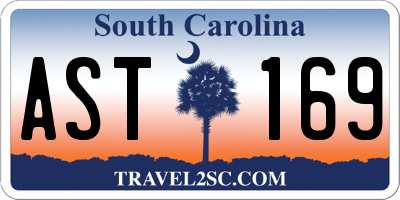 SC license plate AST169