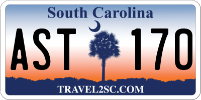 SC license plate AST170