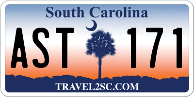 SC license plate AST171