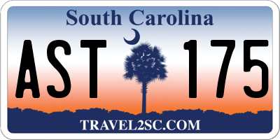 SC license plate AST175