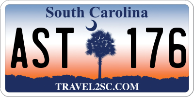 SC license plate AST176