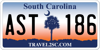 SC license plate AST186