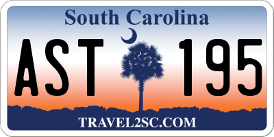 SC license plate AST195