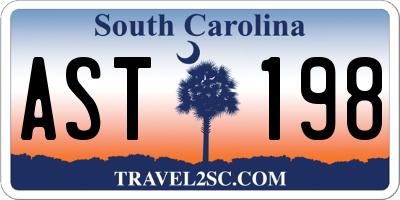 SC license plate AST198