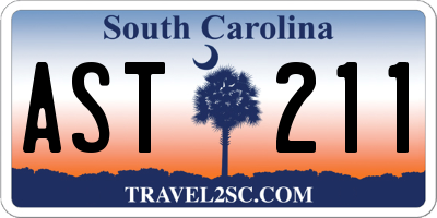 SC license plate AST211