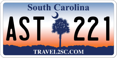 SC license plate AST221