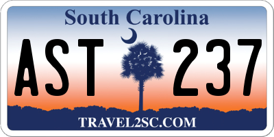 SC license plate AST237