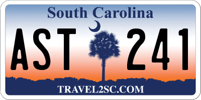SC license plate AST241