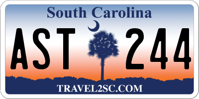SC license plate AST244