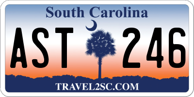 SC license plate AST246