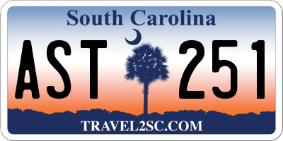 SC license plate AST251