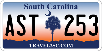 SC license plate AST253