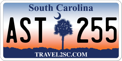 SC license plate AST255