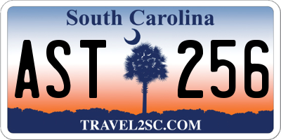 SC license plate AST256