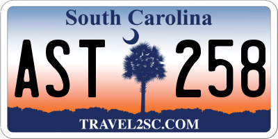 SC license plate AST258