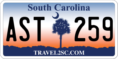 SC license plate AST259