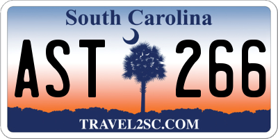 SC license plate AST266