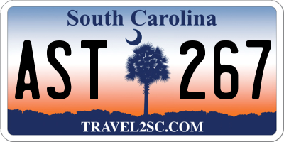 SC license plate AST267