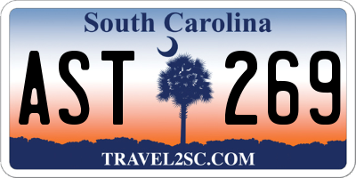 SC license plate AST269