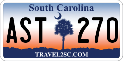 SC license plate AST270
