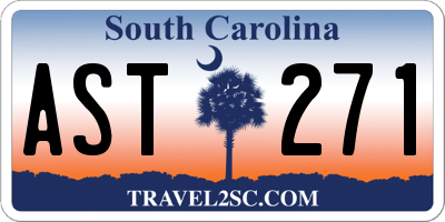 SC license plate AST271