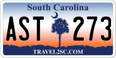 SC license plate AST273