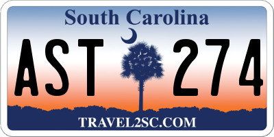 SC license plate AST274