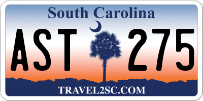 SC license plate AST275