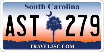 SC license plate AST279
