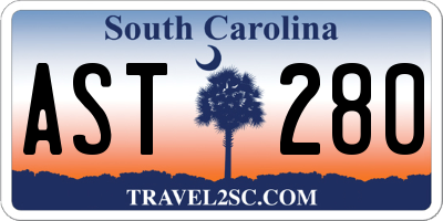 SC license plate AST280