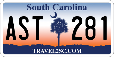 SC license plate AST281