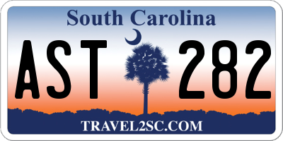 SC license plate AST282