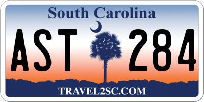 SC license plate AST284