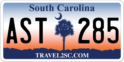 SC license plate AST285