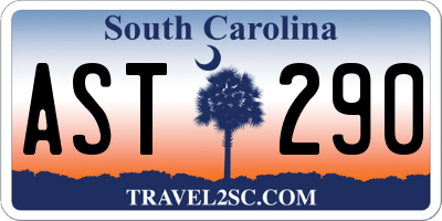 SC license plate AST290