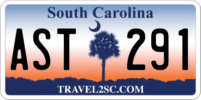SC license plate AST291