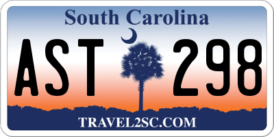SC license plate AST298