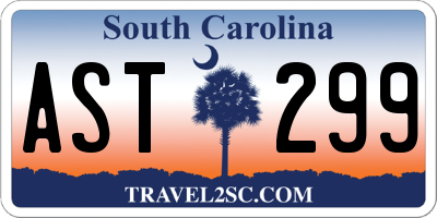 SC license plate AST299