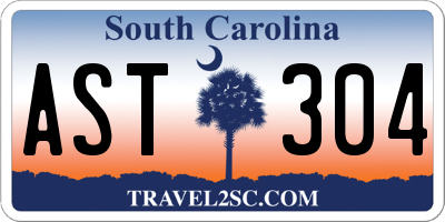 SC license plate AST304