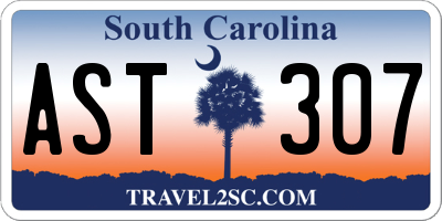 SC license plate AST307