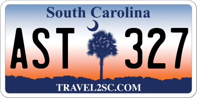 SC license plate AST327