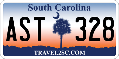 SC license plate AST328