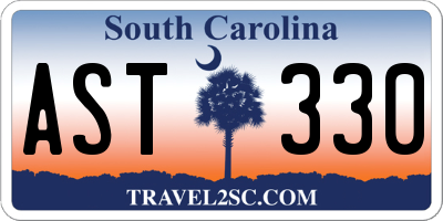 SC license plate AST330