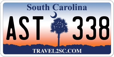 SC license plate AST338