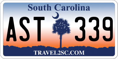 SC license plate AST339