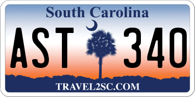 SC license plate AST340