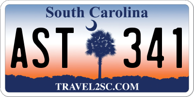 SC license plate AST341