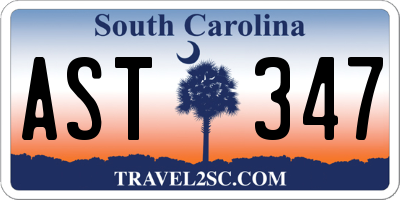 SC license plate AST347