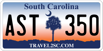 SC license plate AST350